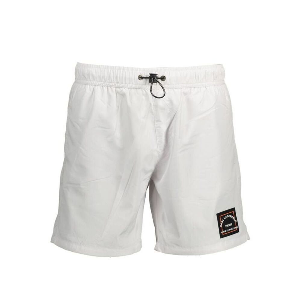 Karl Lagerfeld Bianco Polyester Men's Swim Men's Boxer
